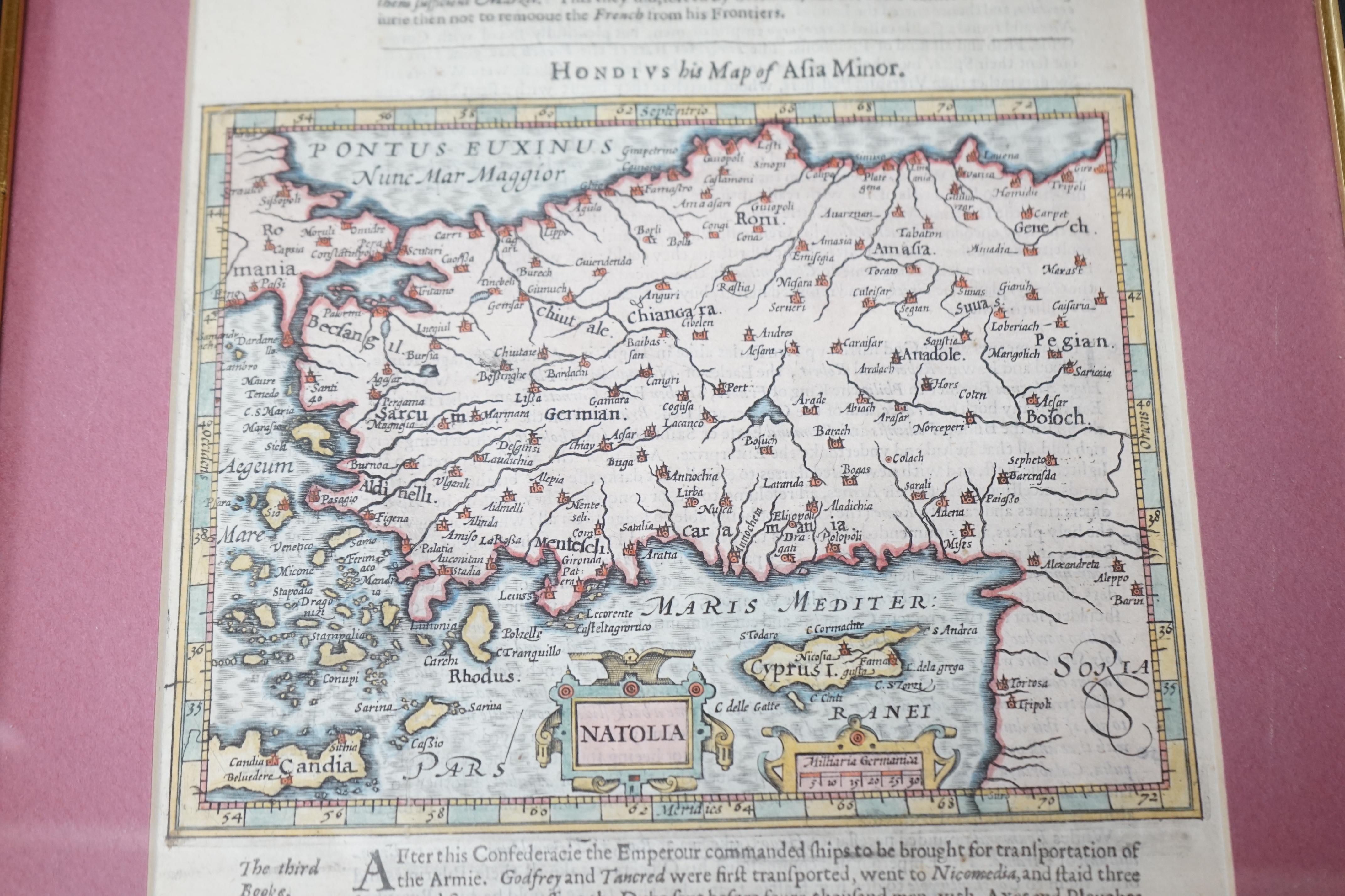 Gerard Mercator (1512-1594) two hand coloured maps comprising Natolia, Asia Minor and China, published J. Hondius, largest 30 x 29cm